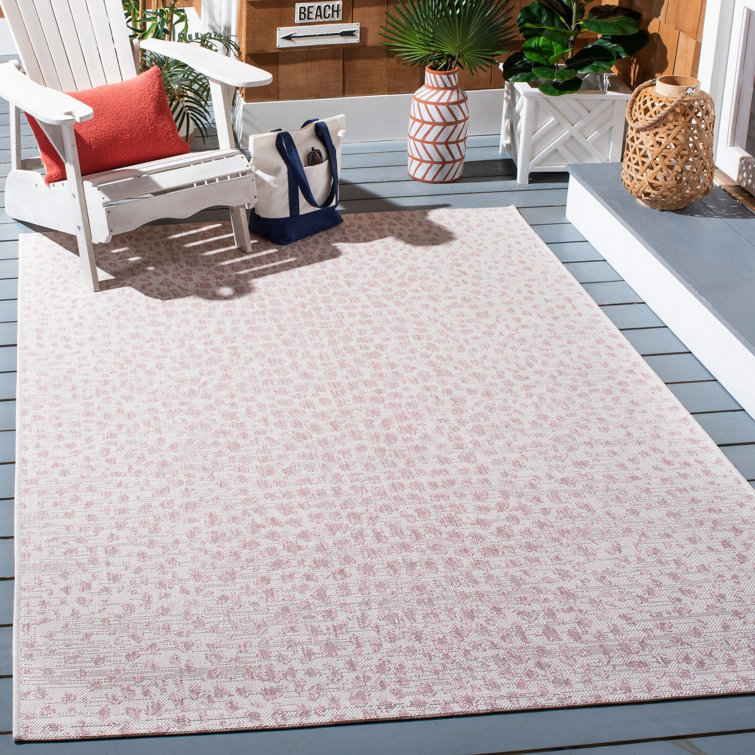 Mercer41 Aviyanah Power Loom Ivory/Blush Pink Indoor/Outdoor Rug